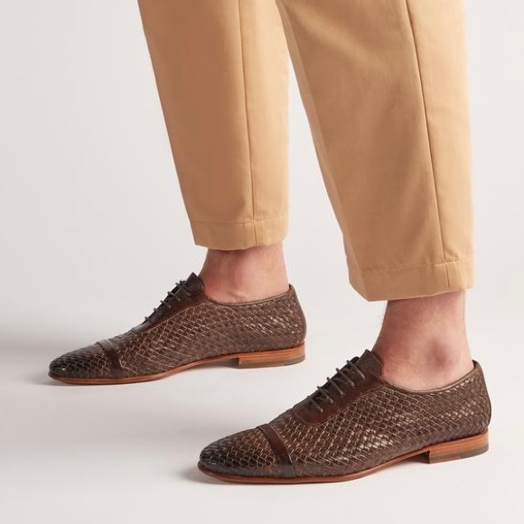 Mezlan Other - Mezlan Mens Woven Lace Up Leather Dress Shoes 10